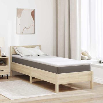 vidaXL Traagschuimmatras topper 80 x 200 cm Thick Stof-100%, Huis en Inrichting, Slaapkamer | Beddengoed, Verzenden, Nieuw, Wit