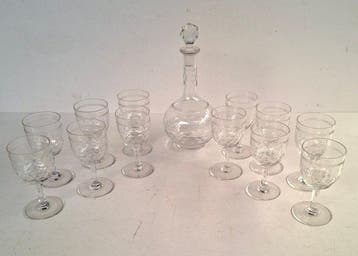 Baccarat - Drankservies (13) - Écailles et Filets - Kristal, Antiek en Kunst