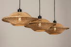 Rietveld Hanglampen - Bruin, Naturel - Metaal, Rotan, Verzenden, Nieuw