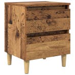 vidaXL Bedkast met lade Oud Hout 40 x 35 x 50 cm Bewerkt, Minder dan 45 cm, Verzenden, Nieuw, Minder dan 55 cm