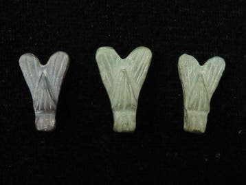 Oud-Egyptisch feldspaat Dubbelzijdig versierde, Sieraden, Tassen en Uiterlijk, Antieke sieraden