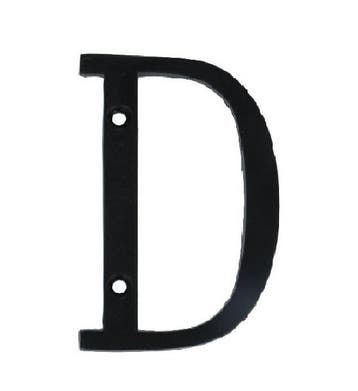 Letter D Klein IJzer zwart 75 mm, Verzenden, Nieuw