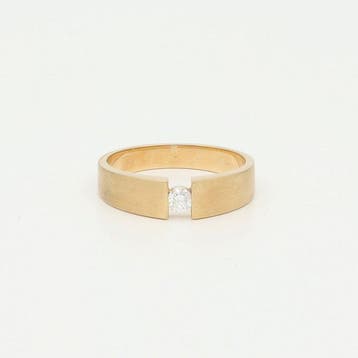 Ring - 14 karaat Geel goud Diamant (Natuurlijk), Sieraden, Tassen en Uiterlijk, Ringen, Nieuw