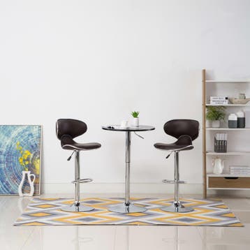 vidaXL Barstoelen 2 st kunstleer bruin, Verzenden, Nieuw