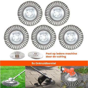 Set van 5 Stuks ! Universele Onkruidborstel – 15 CM –, Nieuw