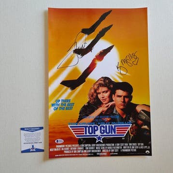 Top Gun - Tom Cruise & Kelly McGillis - Dual Signed Photo, Nieuw