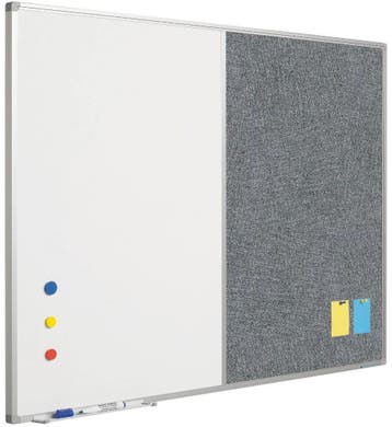 Combiboard, whiteboard en prikbord 120x90 cm, gelakt staal, Overige plaatsen, Ophalen of Verzenden, Nieuw in verpakking, Overige typen
