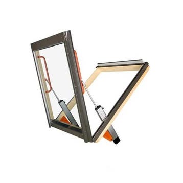 FAKRO rookgasafvoer dakraam FSP P20 7016 78x140 cm, Verzenden, Minder dan 80 cm, Nieuw, Dubbelglas
