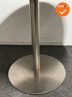 Ronde tafel - 120 cm - Trompetvoet in chroom - bladkleur naa, Vergader- of Presentatieruimte, Ophalen of Verzenden, Gebruikt, Tafel