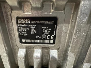 Wacker Ballast LB 120/50/UK Vorschaltgerät, 110V, für Wacker, Ophalen of Verzenden, Gebruikt