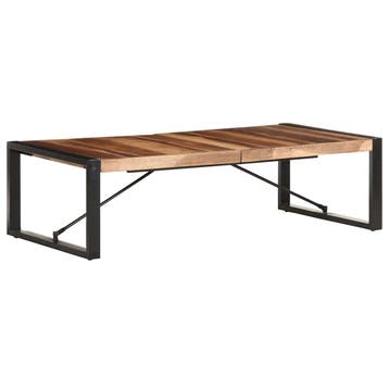 vidaXL Salontafel 140x70x40 cm massief hout, Huis en Inrichting, Tafels | Salontafels, 100 tot 150 cm, Verzenden, Nieuw, 50 tot 100 cm