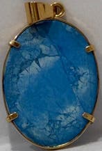 Hanger - 18 karaat Geel goud Turquoise, Sieraden, Tassen en Uiterlijk