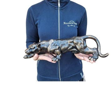 Beeld, Large Panther Statue 4kg - 10.5 cm - IJzer - 2026
