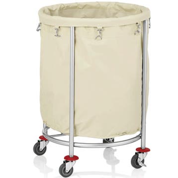 Linnenwagen | RVS/Nylon | Incl. Waszak | Wielen (Geremd) |, Verzenden, Nieuw in verpakking