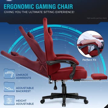 Ergonomische Bureaustoel -  Office Chair - Gamestoel - Volwa, Verzenden, Zo goed als nieuw