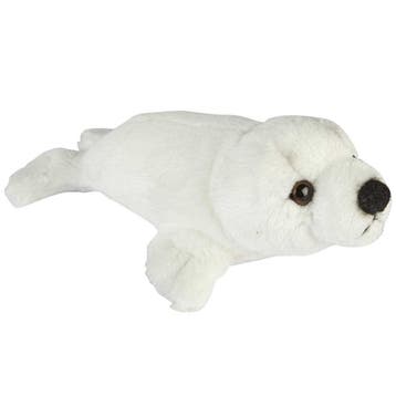 Zeehonden pup knuffel - pluche - wit - 15 cm - zeedieren, Verzenden, Nieuw