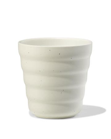 HEMA Cappuccinomok 300ml Trend aardewerk grijs spikkels, Verzenden, Nieuw