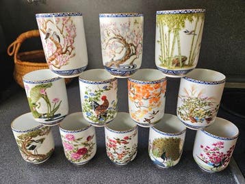 Birds & Flowers of the Orient - Porselein - Naoko Nobata -