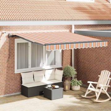 vidaXL Uitschuifbare luifel Meerkleurig 350 x 250 cm, Verzenden, Nieuw