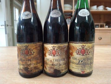 1967 Clos de LOratoire - Châteauneuf-du-Pape - 3 Flessen, Nieuw