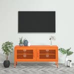 vidaXL Tv-meubel 105x35x50 cm staal oranje, 100 tot 150 cm, Verzenden, Nieuw, Minder dan 100 cm