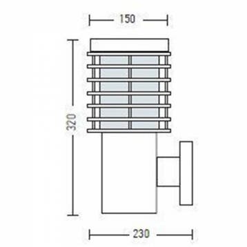 LED Tuinverlichting - Wandlamp Buiten - Palm 2 - E27 Fitting, Tuin en Terras, Buitenverlichting, Nieuw, Ophalen of Verzenden, Rvs
