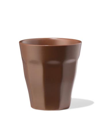 HEMA Koffiekopje 250ml Mirabeau aardewerk donkerbruin, Verzenden, Nieuw