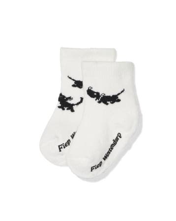 HEMA Takkie babysokken terry - 2 paar gebroken wit, Verzenden, Nieuw
