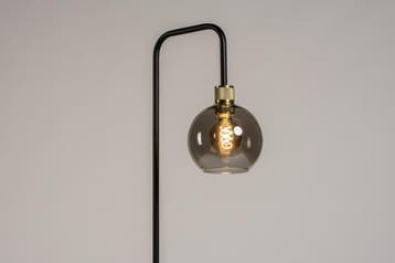 Rietveld Vloerlampen - Zwart, Goud - Glas, Metaal, Verzenden, Nieuw