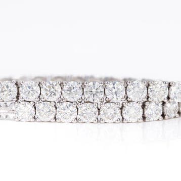 Zonder minimumprijs - Armband - 14 karaat Witgoud - 11.23ct., Nieuw