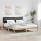 vidaXL Bedframe Bruin en donkergrijs 180 x 200 cm Massief, Verzenden, Nieuw, Bruin, Hout