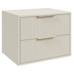 Wastafelkast Rimini 60 cm - Beige -  Badmeubel met Lades, Verzenden, Nieuw, Wastafelkast