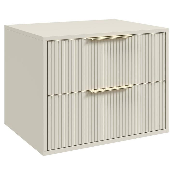 Wastafelkast Rimini 60 cm - Beige -  Badmeubel met Lades, Huis en Inrichting, Badkamer | Badkamermeubels, Nieuw, Wastafelkast
