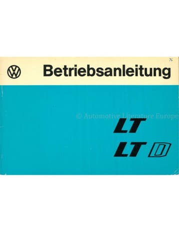 1976 VOLKSWAGEN LT | LTD INSTRUCTIEBOEKJE DUITS
