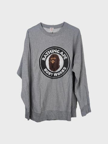 A Bathing Ape Sweatshirts Heren maat M Grijs, Maat 48/50 (M), Ophalen of Verzenden, Zo goed als nieuw, Grijs
