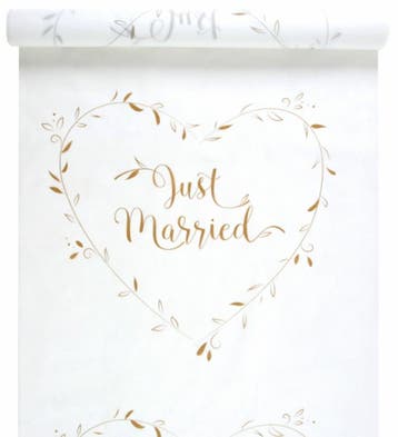 14-delige Just Married set deLuxe XXL wit met goud, Kleding | Dames, Trouwkleding en Trouwaccessoires, Verzenden, Wit, Sweet-One