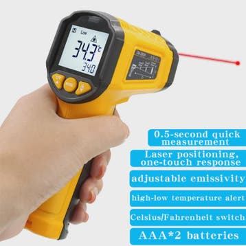 HYTAIS TS380/TS600 Infrarood Thermometer - Contactloze Tempe, Doe-het-zelf en Verbouw, Verzenden, Nieuw
