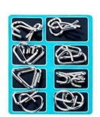 8x Metalen Puzzel Breinbreker | Hersenkraker Set | Denkspel, Verzenden, Minder dan 500 stukjes, Nieuw, Overige typen