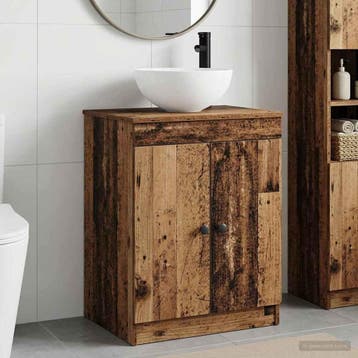 vidaXL Badkamermeubelset Oud hout Bewerkt hout, Verzenden, Nieuw