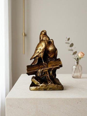 Charles Paillet ( 1871-1937) - sculptuur, 2 Colombes - 13 cm