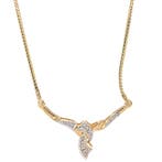 Gouden choker met diamant 14 karaat, Verzenden, Zo goed als nieuw, Goud