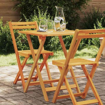 vidaXL Tuinstafel Naturel 60 x 60 x 72 cm Massief Acaciahout, Verzenden, Nieuw