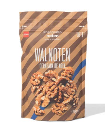 HEMA Walnoten ongezouten 150g 2 voor 6.99 ; met je HEMA pas, Diversen, Verzenden