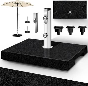 tillvex® Granieten parasolstandaard met draaggreep, 25 kg, r, Verzenden, Zo goed als nieuw
