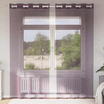 vidaXL Gordijnen voile met doorvoertules 2 st 140x245 cm, Verzenden, Nieuw