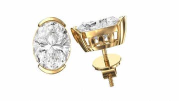 Oorbellen - 14 karaat Geel goud - 6.02ct. tw. Diamant, Sieraden, Tassen en Uiterlijk, Oorbellen, Nieuw