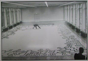 Chris Reinewald - Keith Haring at work, Amsterdam 1986