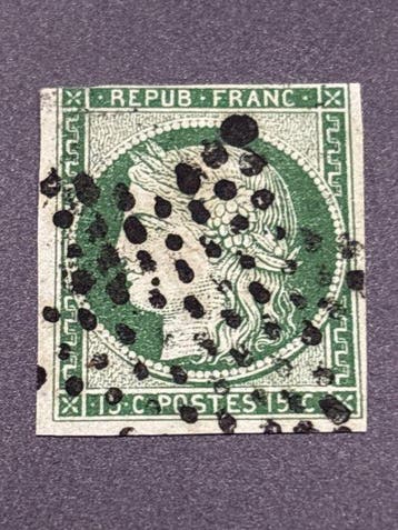 Frankrijk 1850 - Frankrijk Yvert. 2 céres 15C. Ster van, Gestempeld