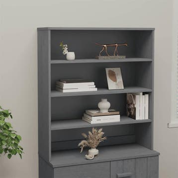 vidaXL Opzetkast HAMAR 90x30x100 cm massief grenenhout, Verzenden, 100 tot 150 cm, Nieuw, 50 tot 100 cm