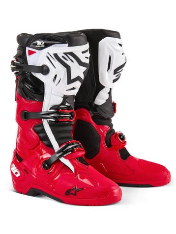 Alpinestars Tech 10 Enduro Crosslaarzen Bright Rood / Zwart, Motoren, Ophalen of Verzenden, Nieuw
